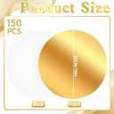 150 Pcs Round Gold Paper Placemat for Dinner Plates 13" Disposable Place Mats Chargers Bulk for Christmas Wedding Birthday Party Foil Paper Table Mats Decorative