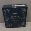 BARE BARREL Mixology Bartender Kit Bar Set | 14-Piece Cocktail Shaker Set | Martini Barware Mixing Tools for Home Bartending | Incl. 35 Recipe Cards | Gift Set (28oz Boston Shaker, Silver/Black)