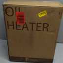 JASUN Oil Filled Radiator Heater with Adjustable Thermostat, Mini Portable Space Heater 700W for Indoor Use, Overheat Safety, Quiet Work, Black