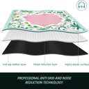 XINTONG American Mahjong Mat, 3232 Inches,3mm Thickness | Mahjong Mat for Table with Rules, Anti-Slip,Waterproof, Noise Reduction, Wrinkle-Free Mah jongg Mat.(Pastel Floral Wave), 32 inches x 32inches x 0.12 inches