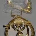 Big Vintage Telephone Jewelry Box 7x8" with Drawer - Heart Shaped Trinket Music Boxes with Retro Dial, Victorian Storage, Cute Antique Gifts for Women, Unique Style Home Decoration, Shelf Decor