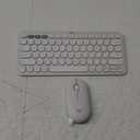 Logitech Pebble 2 Combo for Mac, Wireless Keyboard and Mouse, Slim, Quiet and Portable, Customizable, Bluetooth Mouse and Keyboard, Easy-Switch, for macOS, iPadOS - Tonal White