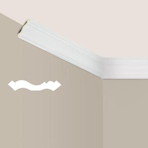 10-Pcak Ceiling Crown Molding TrimCrown Molding Total Length 40 FtLightweight High-Impact Polystyrene Decorative Ceiling MouldingCeiling Trim- Installed with Glue, White