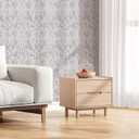 White Damask Wallpaper  Baroque Peel and Stick Wallpaper for Accent Walls, Living Room & Bedroom Decor | Self Adhesive, Waterproof Vinyl, 17.7" x 236"