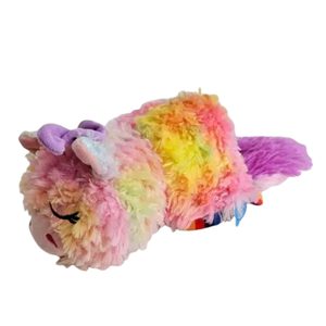Happy Nappers FlipaZoo Unicorn Children's Plush Toy, Reversible, Sparkle/Rainbow