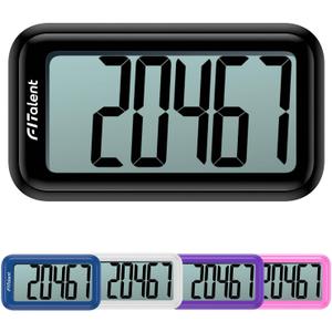 Pedometer for Walking Steps, 3D Accurate Simple Pedometer, Step Counter for Kids Men Women Seniors, Step Tracker with Clip Lanyard (Black)