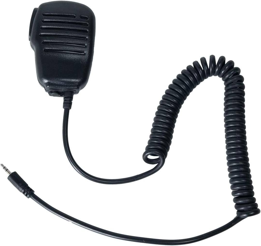 Caroo Handheld Speaker Mic 1 Pin 2.5mm Shoulder Microphone with Reinforced Cable Compatible with Cobra Walkie Talkie Two Way Radio Accessories