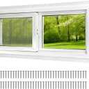NeatiEase Basement Window, 30" x 12" Heavy Duty Vinyl Sliding Windows with Double Pane Insulated Tempered Glass and Fiberglass Screen for Basement, Bathroom, Garage, Shed, Home Replacement (White)