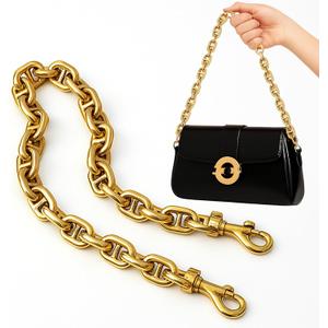 AIERSA Gold Chain for Purse,18 Purse Chains for Handbags,Chunky Purse Chain,Gold Chain Purse Strap, Antique Gold Bag Chain for Purse Chain Accessories