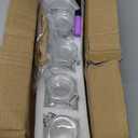 Brajttt Small Glass Jars with Lids,4 oz Spice Jars with Labels,Small Glass Containers with Airtight Hinged Lid for Home Kitchen, Arts & Crafts Projects, Spices, Decoration, Snack Foods (5 Pack)