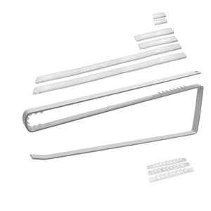 Tumbler Lid Holder Organizer for Cabinets - Protective Strips No Damage + Hook Loop Adhesive Rack, Heavy Duty Secure Fit Storage