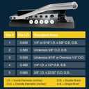 Heavy Duty Ferrule Crimping Tool Air Hose Repair Kit for 3/8, 5/16, 1/4 inch ID Hoses, Crimper w/ 5 Hardened Steel Dies & 15 Ferrules Fittings, Torch & Compressor Crimpers