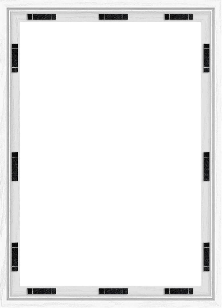 Abtgt 18x24 Canvas Floating Frame with 0.9" Deep, White Floater Frame for Canvas Paintings with Adhesive, Vertical or Horizontal Wall Art frame for Prints Oil Painting Diamond Decor, 1 Pack.