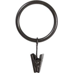 Kenney  Curtain Rings, Durable Black Metal Rings with Smooth Glide, Fits 1"1-1/4" Diameter Curtain Rods, Oil Rubbed Bronze, 14-Pack