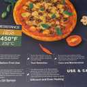 Pizza Pan - 14 Inch Nonstick Pizza Pan for Oven with Widen Handles for Cooking, Baking, and Grilling - Durable, Even Heating, Long-Lasting Kitchen Cookware (1, Black)