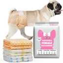 Dono Dog and Cat Diapers Female-60PCS, Disposable Female Dog Period Diaper for Heat with Wetness Indicator, Super Absorbent Doggie Puppy Diapers Female for XXS,Small Medium Large Dogs (S (9.8-15.7 inch))