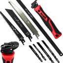 8-In-1 Multi Blades Hand Saw, Drywall Cutter. Hacksaw. Long Blade, Jab Saw, For Cutting Drywall, Sheetrock, Wood, Metel, Plastic, Plywood. Blade Quick Change Mechanism. Red Handle.