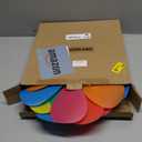 6PCS Sunflower Wind Spinners with Stakes 14" W x 29" H Wind Spinners Lawn Pinwheel Rainbow Windmill Outdoor Pinwheels for Yard DecorationRainbowcolors