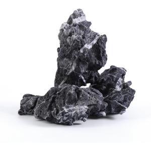 2-6 Inches Natural Seiryu Stone 4 PCS Aquarium Rocks for Aquascaping, Aquarium Landscaping, Terrariums, Fish Tank Decoration, Vivariums, Paludarium, Reptile and Amphibian Enclosures