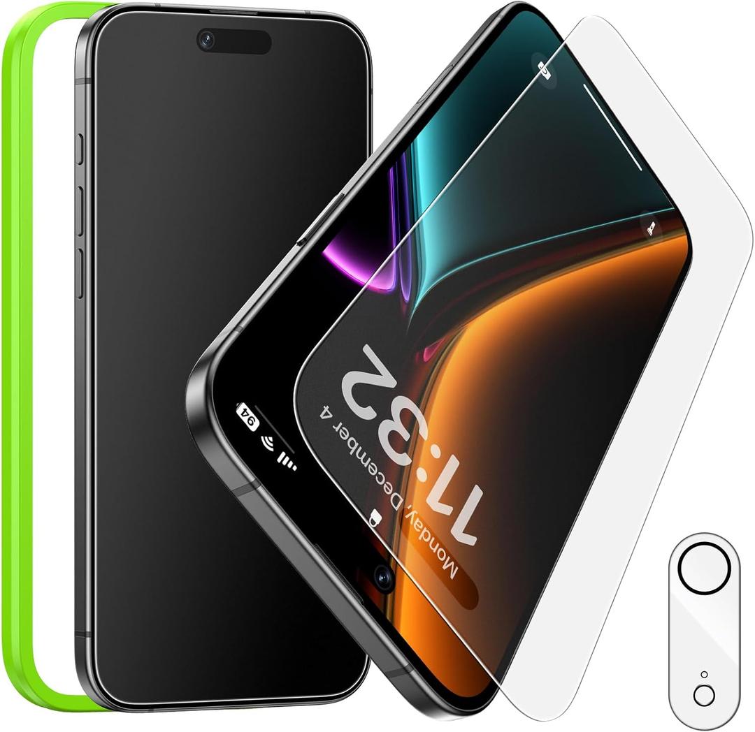 Esanik 1 Pack for iPhone Air Matte Glass Screen Protector + 1 Camera Lens Protector - Anti-Glare, Anti-Fingerprint, Anti-Reflection, 9H Hardness, Smooth Touch, Easy Installation Frame Included