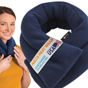 SunnyBay Microwave Heating Pad for Neck and Shoulders, 2.2 lbs 26 inch Long Versatile Microwavable Neck Wrap Warmer or Cool Pack, Hot or Cold Therapy to Relax Sore Muscles (Blue)