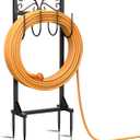 Garden Hose Holder for Outside - Freestanding Metal Water Hose Holder Stand Holds 151ft, Heavy Duty Garden Hose Storage Hanger Rack for Outdoor Yard Patio