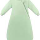 PurComfy Supersoft Baby Premium Bamboo Viscose Long-Sleeve Wearable Sleeping Bag Sack Blanket 1.0 TOG (3-6 Months, Sage)