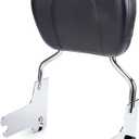 Chrome Detachable Sissy Bar Passenger Rear Backrest Pad Compatible with Harley Road King, Road Glide, Street Glide, Electra Glide, Ultra Classic 1997-2008