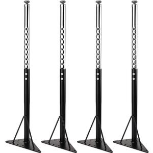 KAZAKA Adjustable Table Legs, 20-30 inch for Activity & Office Tables - Set of 4 (Black)