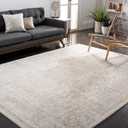 SAFAVIEN Evoke Collection Area Rug 9'x12', Ivory Taupe , Oriental Distressed Design, Non-Shedding and Easy Care