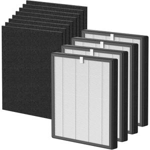 ProHEPA 9000 True HEPA Filters Replacement Compatible with VEVA ProHEPA 9000 Air Cleaner Purifier, 4 True HEPA Filters + 8 Activated Carbon Filters