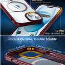 SUCGLES for iPhone 15 Plus Case with MagSafe, N56 Strong Magnet, 12FT Drop Protection, Anti-Yellowing, Magnetic Slim Phone Case for Apple 15 Plus (Wine Red)