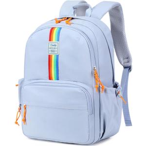 CAMTOP School Backpack for Girls, 15.6 Inch Teen Girls Casual Backpack High Middle School Daypack Women Daily Travel Laptop Bag (Blue)