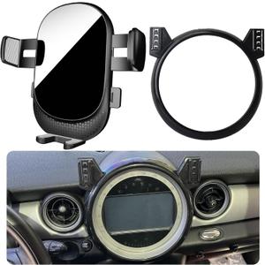 Car Phone Holder for BMW MINI Cooper Auto Accessories [Only for 2007-2013 MINI Cooper] [Auto Lock Hands Free Cell Phone Mount Car fits for iPhone & All Smartphones]