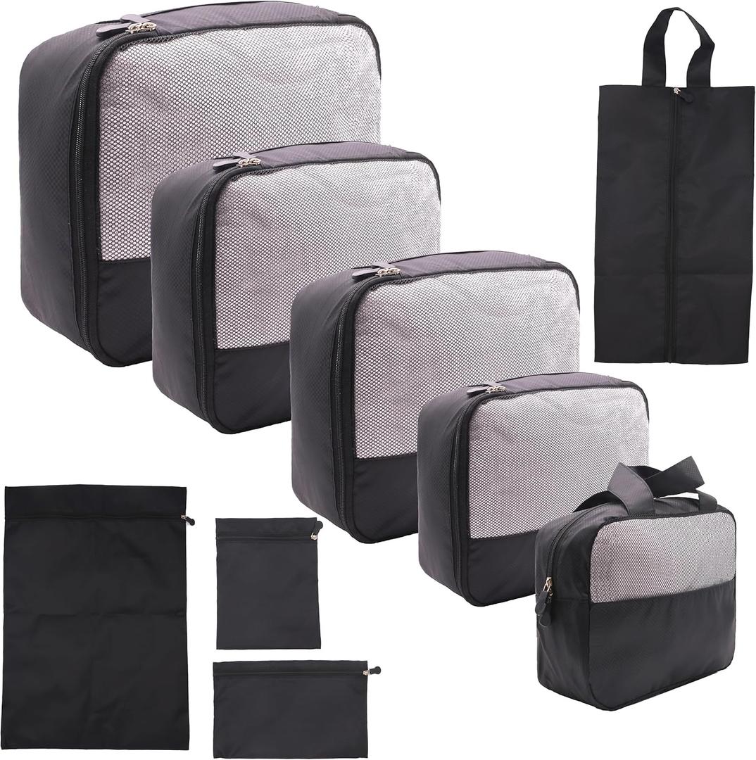 DoubleTrip Packing Cubes for Suitcases Carry on Luggage Organizer 6 Set Travel Accessories Lightweight Storage Bag Space Saver Clothes Pouch Large