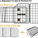Dog Car Barrier for SUVs, Van, Vehicles, Adjustable Large Pet Barriers, Universal Fit Heavy-Duty Wire Mesh Dog Guard, Pet Divider Gate for Truck Cargo Area, Safety Car Divider, 61.9 Inches