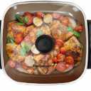 Elite Gourmet EG3033 12"x12"x2.35 Healthy Ceramic with Titanium Coated Scratch Resistant Electric Skillet, Dishwasher Safe, Rapid Heat Up, 1200W, Dark Grey, 6 Quart