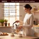 GEDO Stainless Steel Whistling Tea Kettle, 304 Food Grade, Large Capacity, Stovetop Kettle for Gas Stove and Induction Cooktop (5L/5.28QT)
