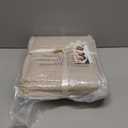 CozyLux King Size Comforter Set  3 Pieces Beige Soft Luxury Cationic Dyeing Bedding Comforter for All Season, Breathable Lightweight Fluffy Boho Bed Sets with 1 Comforter and 2 Pillow Shams