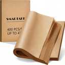 SMARTAKE 400 Pcs Parchment Paper Baking Sheets, 12x16 Inches Non-Stick Precut Baking Parchment, for Baking Grilling Air Fryer Steaming Bread Cup Cake Cookie and More (Unbleached)