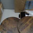 Small Round End Table - 3 Tier Design Accent Table, Narrow Side or Bedside Stand, Industrial Vintage Nightstand for Bedroom, Living Room, or Small Spaces, Rustic Brown (1 Pack)