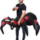 Inflatable Costume Adult Spider Riding, Halloween Funny Blow Up Spider Costume for Women Men