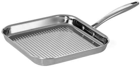For Tri-Ply Clad 11 in. Stainless Steel Grill Pan