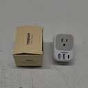 European Travel Plug Adapter USB C, TESSAN International Plug Adapter with 4 AC Outlets 3 USB Charging Ports, Type C Europe Power Adaptor for US to EU France Germany Iceland Spain Italy