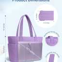 TOPDesign Puffy Tote Bag for Women with Cup Holder & Laptop Compartment & Cosmetic Bag & Trolley Sleeve for Work, Travel