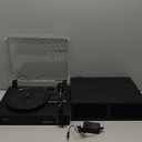 Vinyl Record Player with Speakers,Bluetooth Portable Turntable for Vinyl Records,Phonograph LP Player with 3 Speed USB RCA in Vintage Black