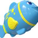 Rechargeable Swimming Fish Toy, Light up Bath Toys with Temp-Color Eyes for Baby Bath, Alive Pool Diving Toys for Kids Ages 4-8, Toddler Bathtub, Water Table