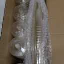 Prestee 100 Gold Plastic Champagne Flutes - 4.5 oz Disposable Champagne Glasses for Toasting at Weddings, Mimosas, Cocktails, Great Gatsby Party Decorations, and Events