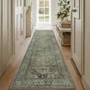 BEIMO Runner Rug for Hallway Kitchen, 2x10 Machine Washable Runners Rug for Entryway,Soft Modern Boho Throw Rugs, Low Pile Rug with Non Slip Backing, 2 Feet in length and 10 Feet in width, Light Green