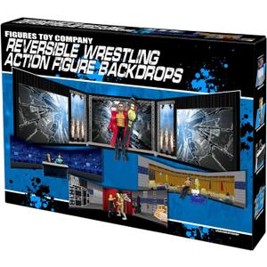 Reversible Wrestling Action Figure Backdrop Dioramas For WWE & AEW Wrestling Action Figures